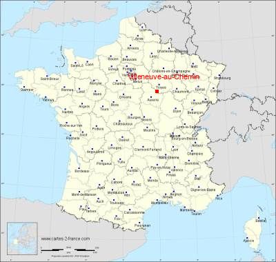 Carte de Villeneuve-au-Chemin