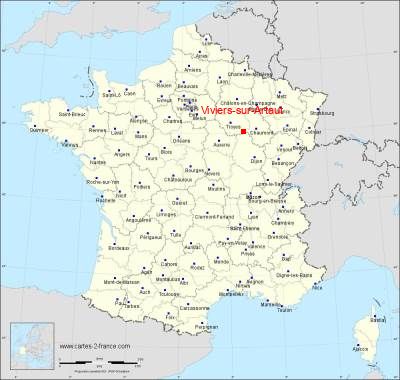 Carte de Viviers-sur-Artaut
