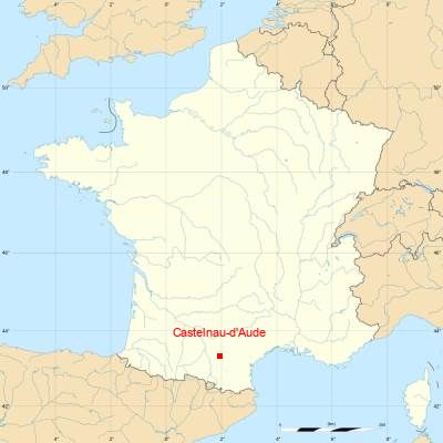 Fond de carte avec Castelnau-d'Aude