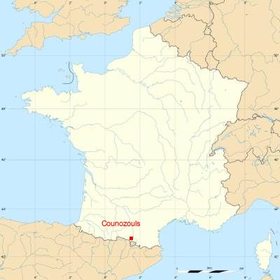 Fond de carte avec Counozouls