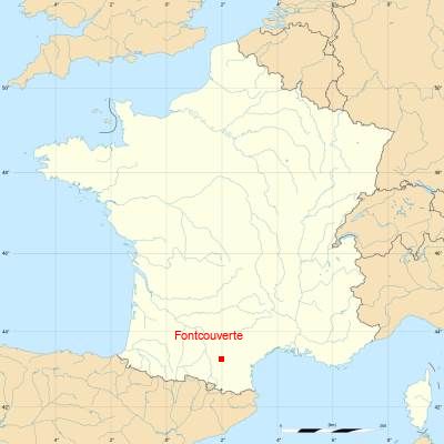 Fond de carte avec Fontcouverte