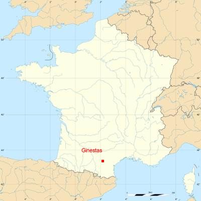 Fond de carte avec Ginestas