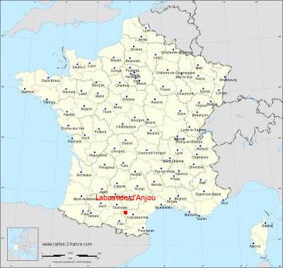 Carte de Labastide-d'Anjou