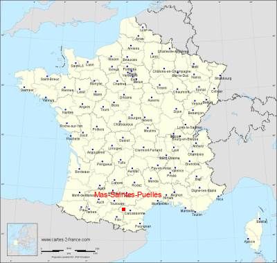 Carte de Mas-Saintes-Puelles