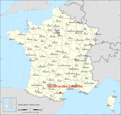 Carte de Montbrun-des-Corbières