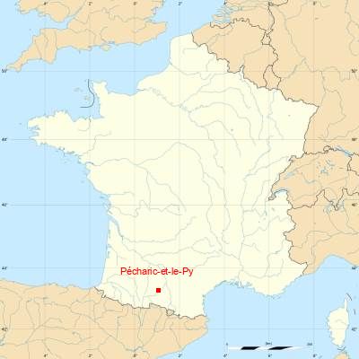 Fond de carte avec Pécharic-et-le-Py