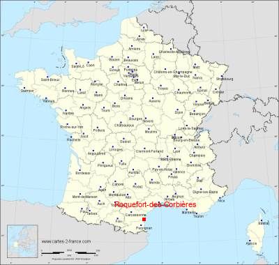Carte de Roquefort-des-Corbières