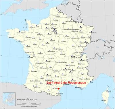Carte de Saint-André-de-Roquelongue