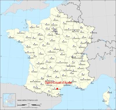 Carte de Saint-Couat-d'Aude