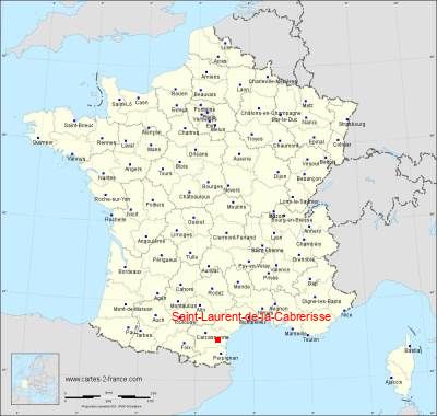 Carte de Saint-Laurent-de-la-Cabrerisse