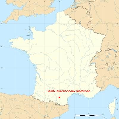 Fond de carte avec Saint-Laurent-de-la-Cabrerisse