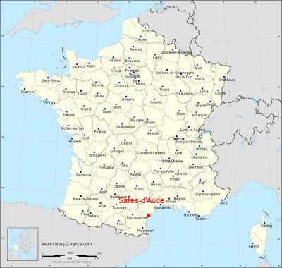Carte de Salles-d'Aude