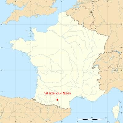 Fond de carte avec Villarzel-du-Razès