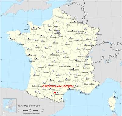 Carte de Villeneuve-la-Comptal