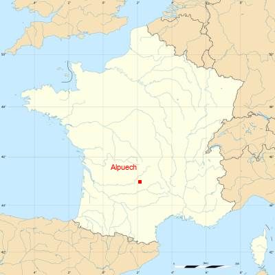 Fond de carte avec Alpuech