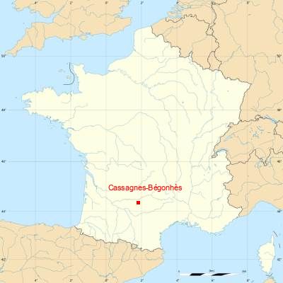 Fond de carte avec Cassagnes-Bégonhès