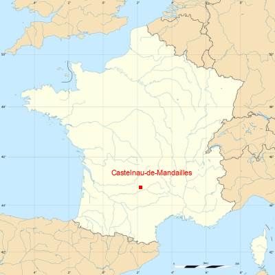 Fond de carte avec Castelnau-de-Mandailles