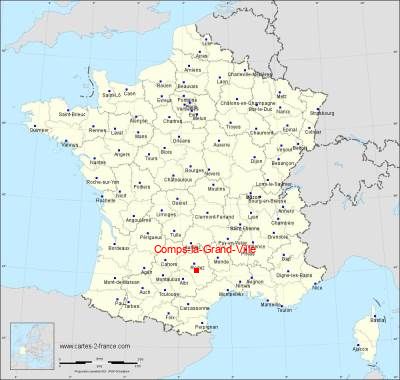 Carte de Comps-la-Grand-Ville