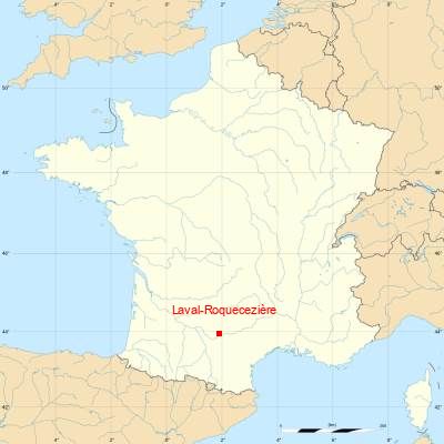 Fond de carte avec Laval-Roquecezière