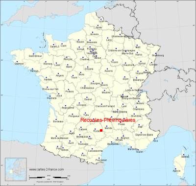 Carte de Recoules-Prévinquières