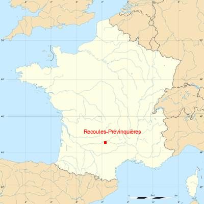 Fond de carte avec Recoules-Prévinquières