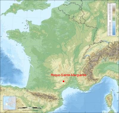 Carte de Roque-Sainte-Marguerite