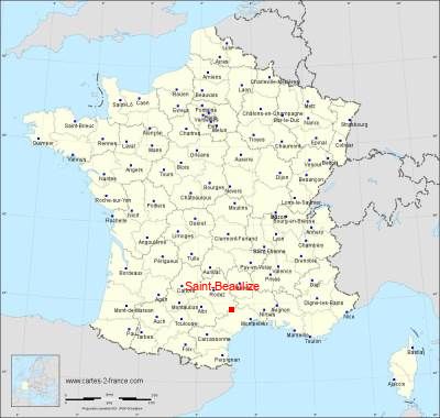 Carte de Saint-Beaulize