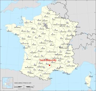 Carte de Saint-Beauzély