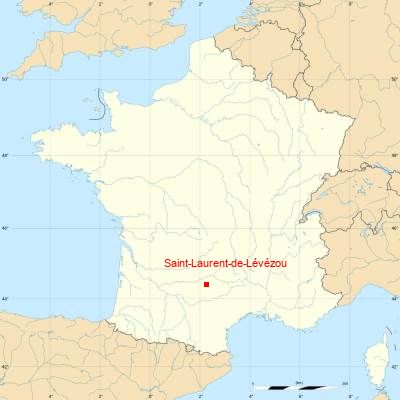 Fond de carte avec Saint-Laurent-de-Lévézou