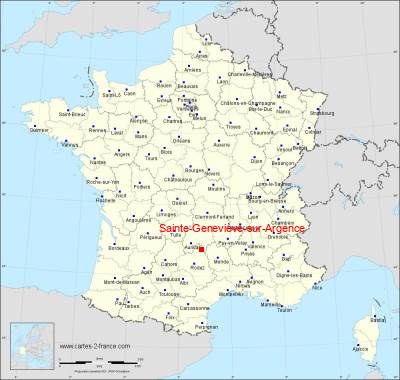 Carte de Sainte-Geneviève-sur-Argence