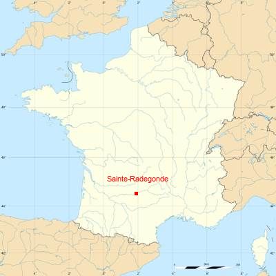 Fond de carte avec Sainte-Radegonde