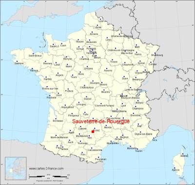Carte de Sauveterre-de-Rouergue