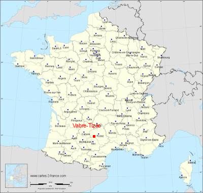 Carte de Vabre-Tizac