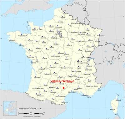 Carte de Vabres-l'Abbaye