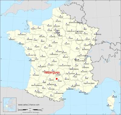 Carte de Valzergues