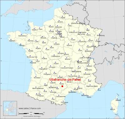 Carte de Villefranche-de-Panat