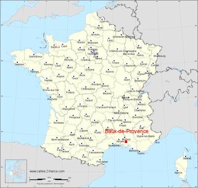 Carte de Baux-de-Provence