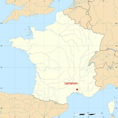 Fond de carte avec Lamanon