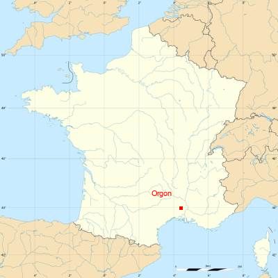 Fond de carte avec Orgon