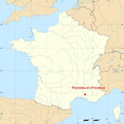 Fond de carte avec Peyrolles-en-Provence