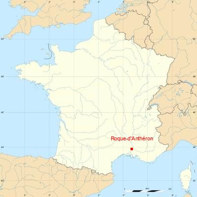 Fond de carte avec Roque-d'Anthéron