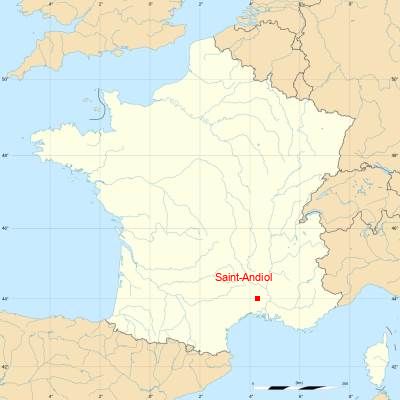 Fond de carte avec Saint-Andiol