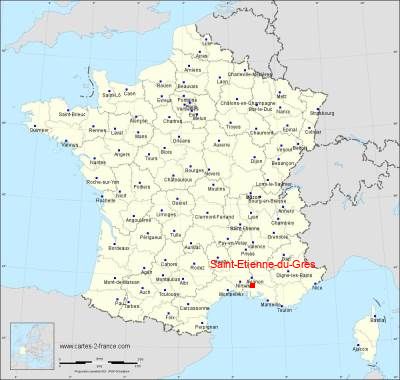 Carte de Saint-Etienne-du-Grès