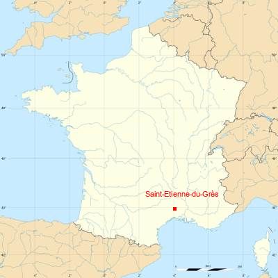 Fond de carte avec Saint-Etienne-du-Grès