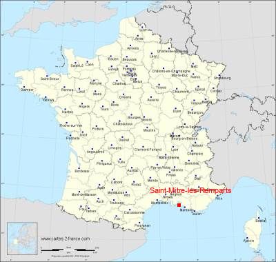 Carte de Saint-Mitre-les-Remparts