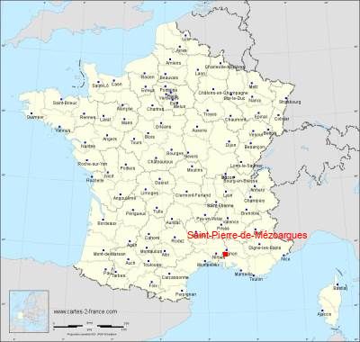 Carte de Saint-Pierre-de-Mézoargues
