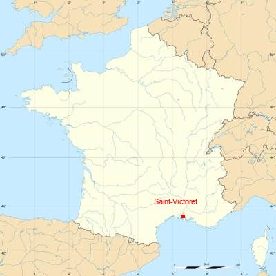 Fond de carte avec Saint-Victoret