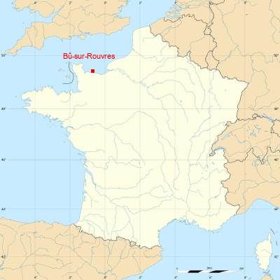 Fond de carte avec Bû-sur-Rouvres