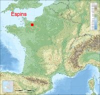 localisation mairie de Espins