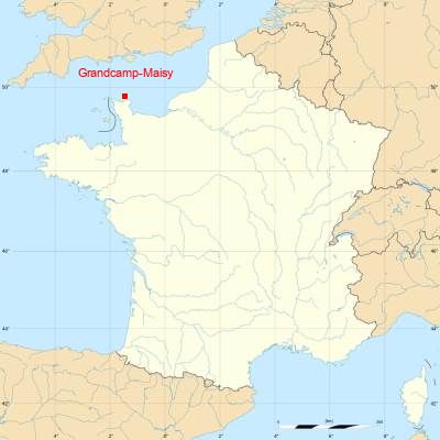Fond de carte avec Grandcamp-Maisy